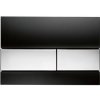 Tece Square Button sklo čierne/chróm 9240807