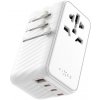 FIXED Voyager univerzálny cestovný adaptér 120W s portami 3x USB-C / USB-A - biely FIXCT120-3C1A-WH - možnosť vrátiť tovar ZADARMO do 30tich dní
