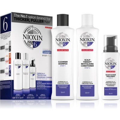 Nioxin System 6 šampón 300 ml + kondicionér 300 ml + starostlivosť o pokožku hlavy 100 ml kozmetická sada