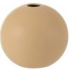 J-Line by Jolipa Krémová guľatá keramická váza Beige S - 12,3 * 12,3 * 11,5 cm - J-Line by Jolipa