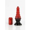 Twisted Beast Jinn Demon Blood Ombre XL prémiové silikónové dildo s Vac-U-Lock prísavkou 31,5 x 4,8–9,9 cm