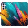 Flipové puzdro iSaprio - Orange Paint 02 - Samsung Galaxy A55 5G