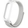 eses Nylonový remienok so silikónovým lôžkom pre Xiaomi Mi Band 3, 4, 5 - Sivo biely