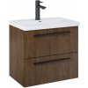 Roca Kwadro skrinka 60x38.4x53 cm závesná kúpeľňová skrinka pod umývadlo orech A857969540