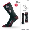 Ponožky vysoké Lasting SCK 85% Merino - zimní treking / lyže - červenočerné Velikost: XL