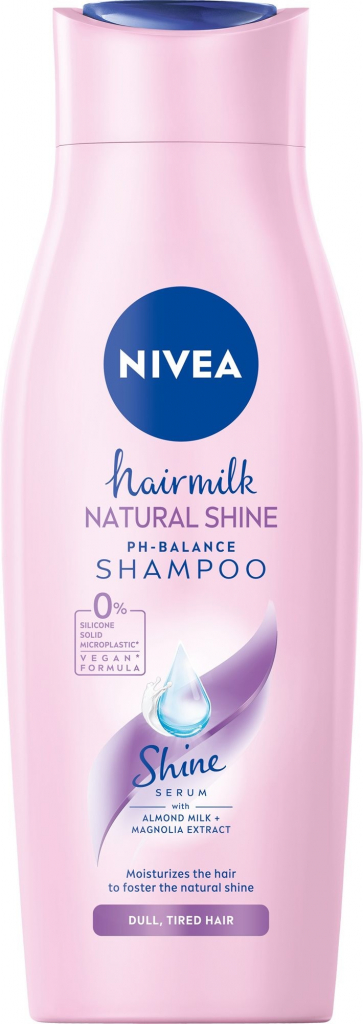 Nivea Hairmilk Natural Shine ošetrujúci šampón 400 ml