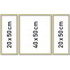 Hliníkový rám Triptych 50x80cm zlatý (Maľovanie podľa čísel - Schipper)