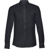PARIS. Mužská košeľa s dlhým rukávom poplin - Čierna, M