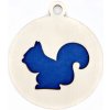 Libelula Drevená vianočná ozdoba s vianočným motívom 15 Farba: Modrá