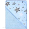 Detská termoosuška s kapucňou sv. modrá 100x100 cm - New stars