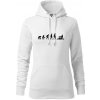 Evolúcia veslovanie 1 človek - Mikina dámská Cape s kapucí - 2XL ( Biela )