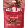 Pamlsok CARNILOVE pre dospelých psov morka a zverina jerky 100 g