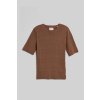 SVETER GANT TEXTURED SHORT SLEEVE C-NECK ROASTED WALNUT