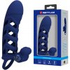 Pretty Love - altaf vibrator ring with silicone sheath blue