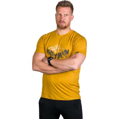 TR-3957OR pánske bambusové tričko potlačou Josh žlté