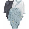 CARTER'S Body dlhý rukáv Blue chlapec LBB 3ks