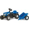 Rolly Toys Šliapací traktor New Holland TVT190 s vlečkou