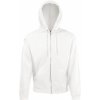 Fruit of the Loom Mikina Classic Hooded Sweat Jacket s kapucí na zip COT-16206200104 XL Bílá