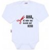 Body s potlačou New Baby Viac vlasov než ocko Biela 74 (6-9m)