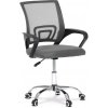 Autronic KA-L103 GREY Stolička kancelárska, šedý mesh, čierny plast, chrómový kríž