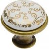 GTV Rukojeť porcelánová 0728-J4 C-Orient Gold antická mosaz