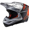 prilba SUPERTECH S-M10 FLOOD ALPINESTARS strieborná/čierna matná/oranžová fluo 2025 Veľkosť: S (obvod 55 - 56 cm), Veľkost: S (obvod 55 - 56 cm)