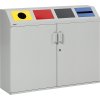 Zberná skrinka na druhotné suroviny ,objem 4 x 50 l EUROKRAFTpro