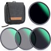 K&F 62MM Nano-X Series, ND4+ND8+ND64+ND1000 Filter Kit Green Coated K&F Concept