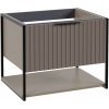 Strama Turf skrinka 59.5x46x47.5 cm závesná kúpeľňová skrinka pod umývadlo sivá 24.102.66