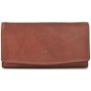 Dlhá kožená peňaženka Poyem 5215 koňakovo hnedá
