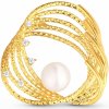 JwL Luxury Pearls Pozlátená perlová brošňa s pravou perlou a zirkónmi JL0846
