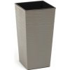 Lamela Kvetináč Finezia Eco Dluto vrúbok 400x400x750 mm sivý