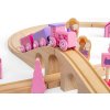 Bigjigs Rail Drevená vláčikodráha osmička pre princezné 35 dielov