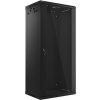 LANBERG RACKOVÁ SKRIŇA 19'' NÁSTENNÁ 27U/600X450 (FLAT PACK) S PRESKLENÝMI DVERMI ČIERNA V2 WF01-6427-10B