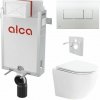 Alcadrain Set modul na stenu, WC Urban, sedadlo s tlačidlom, chrom lesk M371