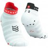 Compressport ponožky Pro Racing Run Ultralight nízké - bílá/neonově červená Velikost: XL