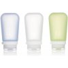 humangear GoToob+ Silikónová cestovná fľaša/nádoba balenie 3 100 ml transparentná/zelená/modrá