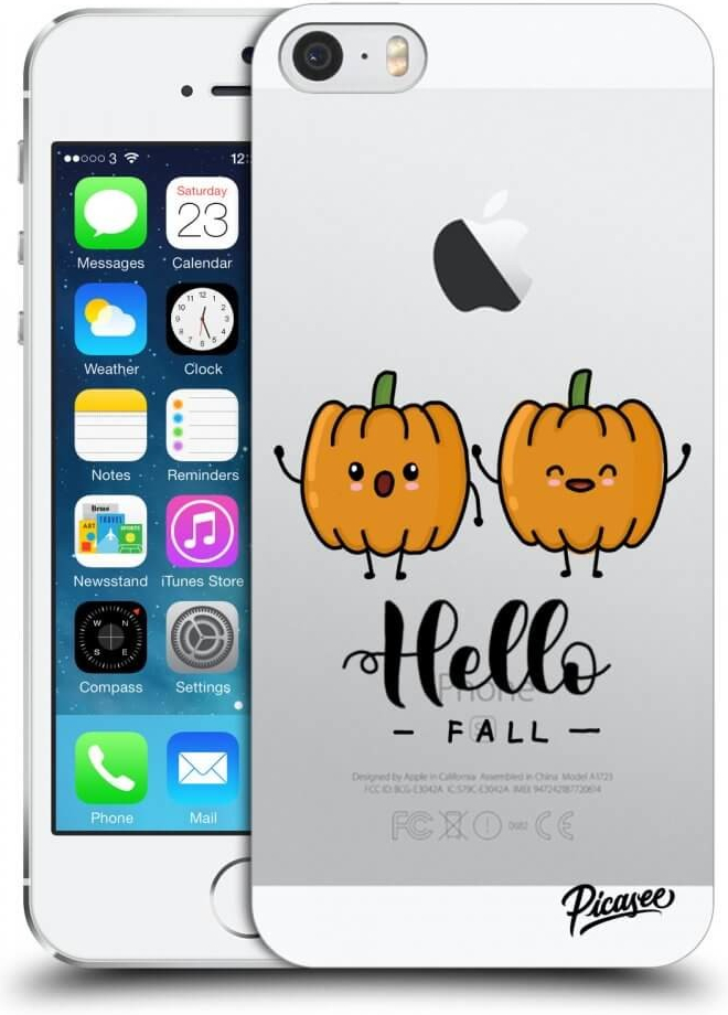 Picasee silikónové prehľadný obal pre Apple iPhone 5/5S/SE - Hallo Fall