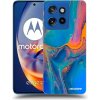 Picasee silikónový čierny obal pre Motorola Edge 50 Neo - Rainbow
