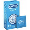 Durex Classic klasické prezervatívy 12 ks zvlhčené, prispôsobené