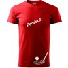 Floorball nápis šikmo - Klasické pánske tričko vyššej gramáže - 3XL ( Červená )