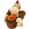 Plyšák Super Mario - Donkey Kong with barrel 21 cm