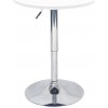 Tempo Kondela Barový stôl s nastaviteľnou výškou, biela, priemer 60 cm, BRANY 2 NEW