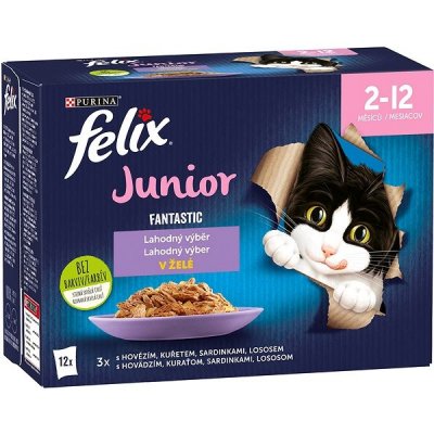 FELIX Junior Fantastic s kuraťom v želé 12 x 85 g