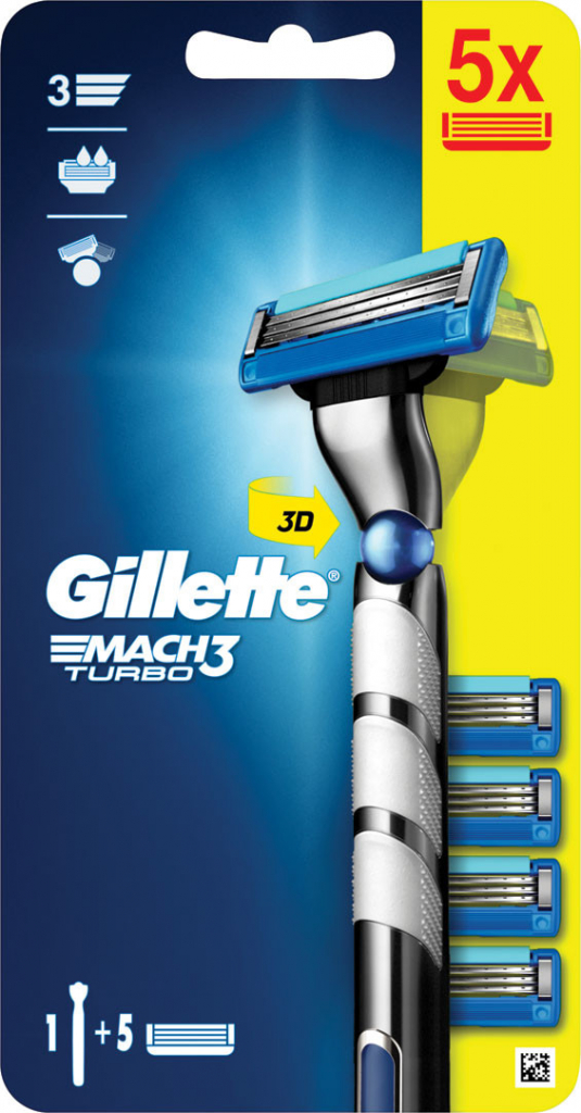 Gillette Mach3 3D + 5 ks hlavic