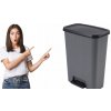 Plastový odpadkový kôš Curver 50l sivý