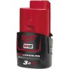 MILWAUKEE Aku / Aku náhradní baterie M 12 B 3 12 Volt 3,0 Ah Red Li-Ion