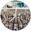 Nástenné sklenené hodiny New york fi 30 cm