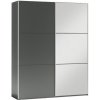 Bývaj s nami SK, GOGO 150 šatníková skriňa so zrkadlom, grafit LTD