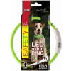Obojok Dog Fantasy LED nylon zelený 45cm